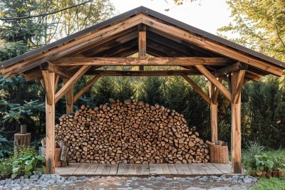 Trouvez l'abri à bois parfait pour améliorer l'efficacité de votre chauffage domestique