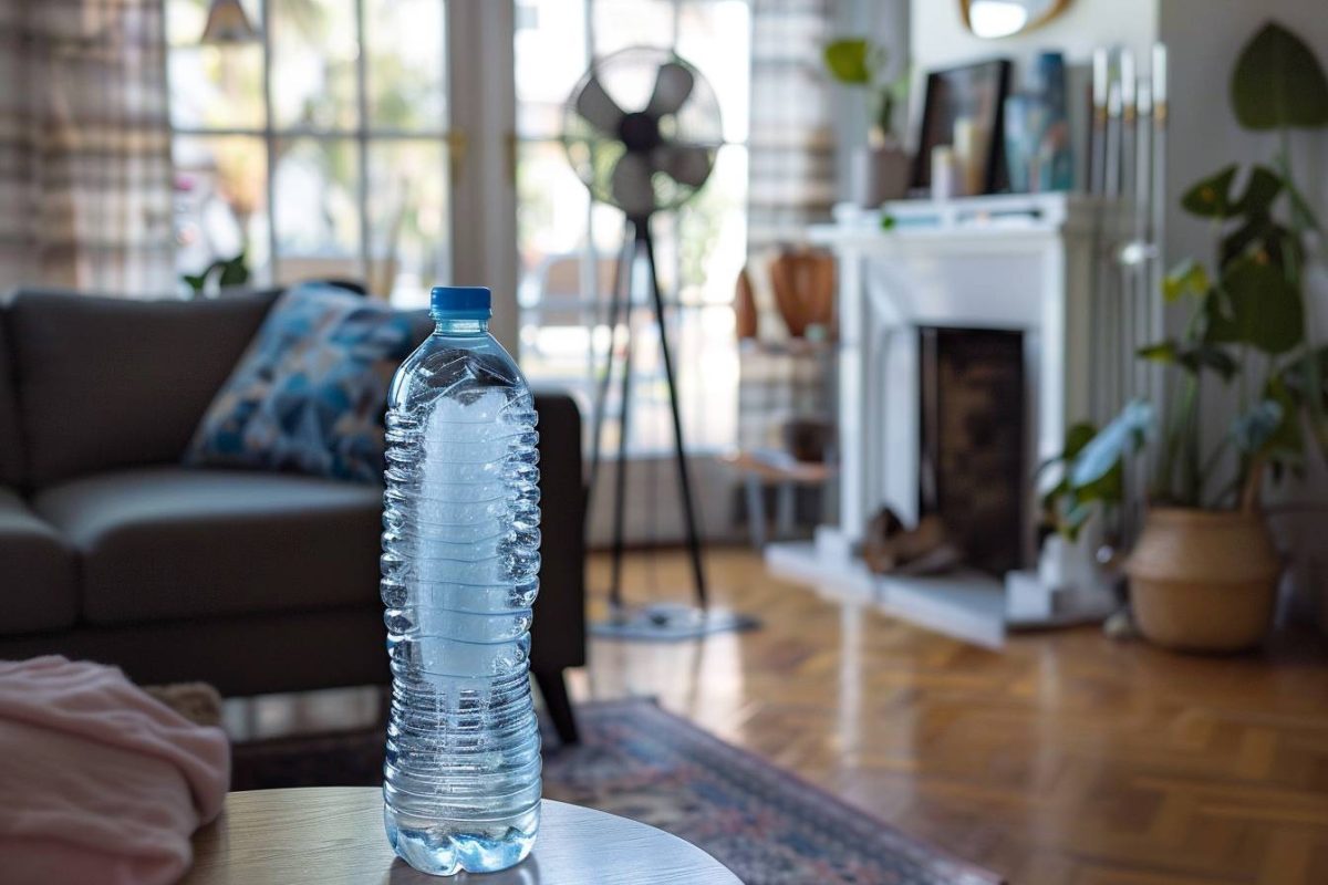 Une astuce économique avec une bouteille d'eau gelée pour moins dépenser en électricité