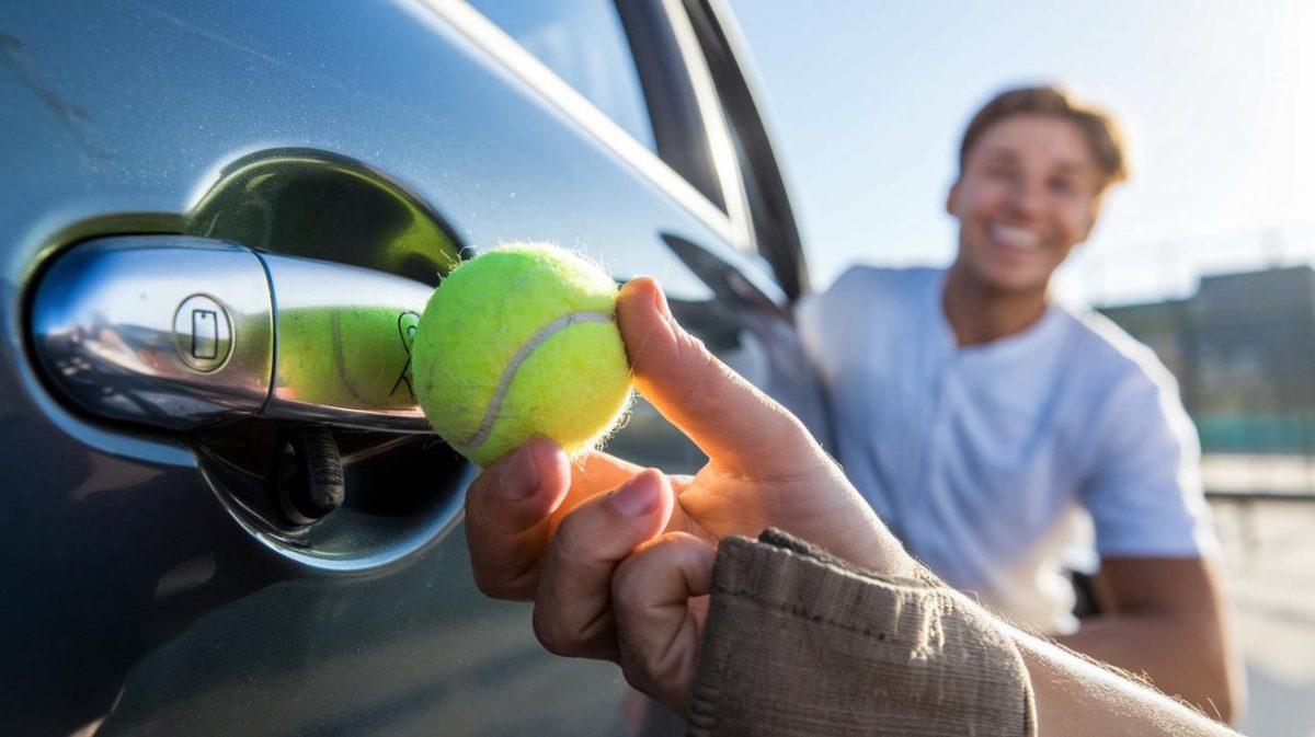 Clés coincées dans la voiture: la technique de la balle de tennis expliquée